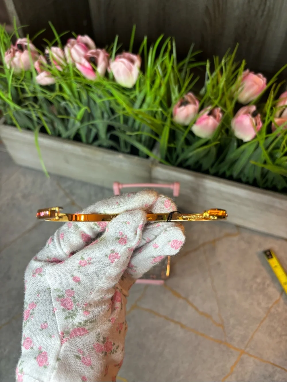 kate spade NWT Gold Rainbow Crystal Slim Bangle